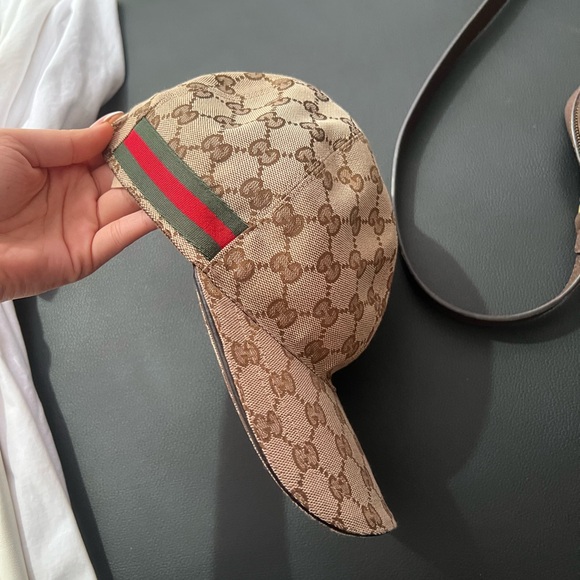 Gucci Brown Monogram Hat